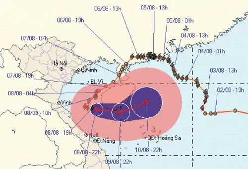 Bão số 6 di chuyển khác thường