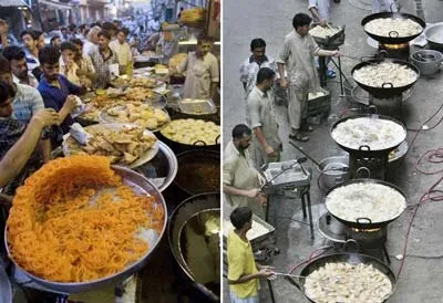 Người Pakistan mua thực phẩm cho bữa ăn nhanh... và chuẩn bị bữa sáng ngay trên đường ở Lahore.