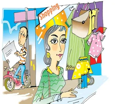 Chở vợ đi shopping