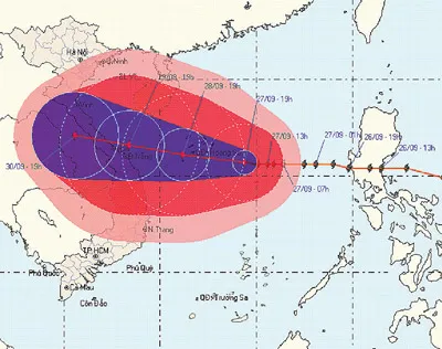 “Siêu bão” hướng thẳng miền Trung