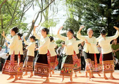 Đoàn nghệ nhân Thái (Nghệ An). Ảnh: An Dung