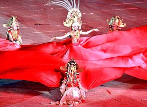Art performance during the closing ceremony of SEA Games 25 in Vientiane, Laos on Dec. 18 (Photo: SGGP)