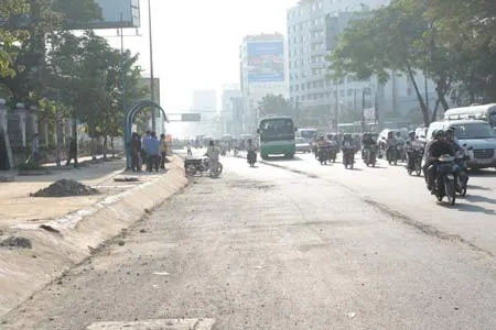 Đường Phan Đình Giót (Quận Tân Bình-TPHCM) được mở rộng, ùn tắc giao thông giảm hẳn