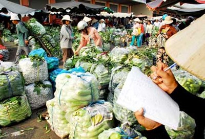 Agricultural product wholesale market in Ho Chi Minh City's Hoc Mon District. (Photo: TT)