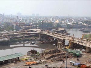 This undated file photo shows a section of the expressway under construction (Photo: VIR)
