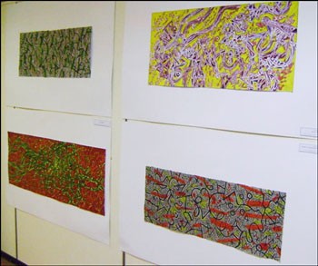 Some of the paintings are on the display.