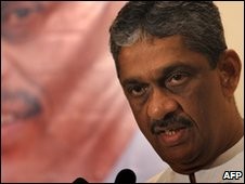 General Fonseka warns the ruling party plans to rig the vote (AFP file photo)