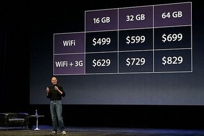 Apple Inc. CEO Steve Jobs discuss the pricing structure for the new Apple iPad during an Apple Special Event at Yerba Buena Center for the Arts in San Francisco, California.