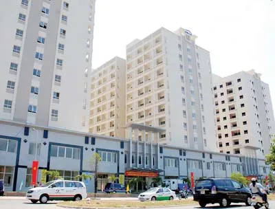 Một góc chung cư Tân Mỹ phục vụ nơi ở mới cho người dân trên rạch Ụ Cây tại quận 8.