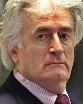Former Bosnian Serb leader Radovan Karadzic appears in the courtroom of the ICTY War Crimes tribunal in the Hague on November 3, 2009.