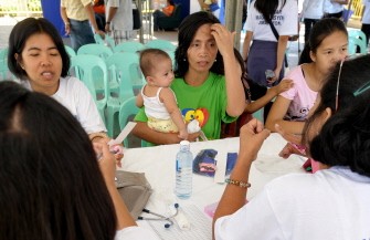 Filipina midwives talk with young mothers during a family planning consultation sponsored by Trust Family Program in Quezon City in suburban Manila on March 2, 2010. AFP photo