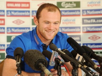 FILES- A file picture shows Wayne Rooney as he speaks during a press conference at in Hertfordshire, north of London, on March 1, 2010. AFP photo