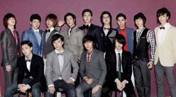 The Korean boy band Super Junior