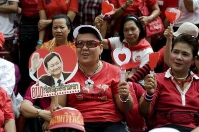 Supporters of Thailand's fugitive former premier Thaksin Shinawatra, the so-called 'Red Shirts'.