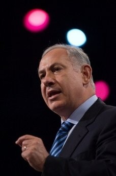 Israeli Prime Minister Benjamin Netanyahu addresses the annual American Israel Public Affairs Committee (AIPAC) policy conference in Washington on March 22, 2010.