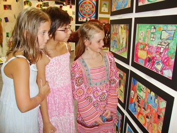 Student artwork on display at ISHCMC’s Visual Art Exhibition 2010 in March. (Photo: Le Linh)