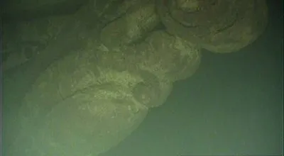 Hình chạm ở đầu mũi tàu. Ảnh: Nord Stream