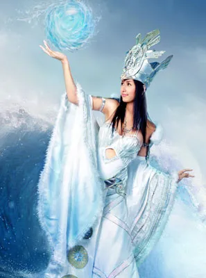 Hình ảnh đồ họa Hoa hậu Mai Phương Thúy - Nàng Tiên Nhân Ái trong game Thuận Thiên Kiếm.