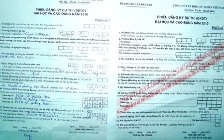 Nộp hồ sơ tuyển sinh ĐH-CĐ năm 2010 - Hợp lệ vẫn phải mua hồ sơ mới!