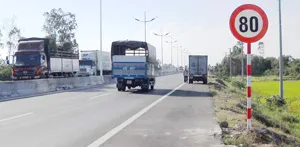 Đường cao tốc TPHCM - Trung Lương: Tốc độ tối đa chỉ còn 80 km/giờ