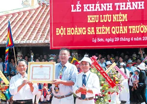 Khánh thành di tích Hoàng Sa kiêm quản Trường Sa
