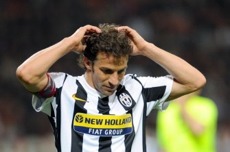 Juventus forward Alessandro Del Piero reacts as he plays against AC Milan on May 15, 2010. AFP PHOTO