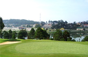 This file photo shows part of Dalat Palace Golf Course, and Xuan Huong Lake seen in a distance (Photo: Tuong Thuy)