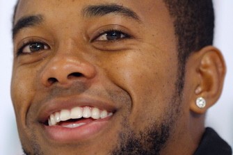 Brazil's striker Robinho smiles during a press conference on June 17, 2010 in Johannesburg. AFP