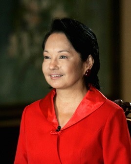 In this handout photo taken and released on June 23, 2010 by the Office of the Press Secretary, Philippine President Gloria Arroyo delivers her farewell address in a nationwide broadcast from Malacanang palace in Manila. AFP