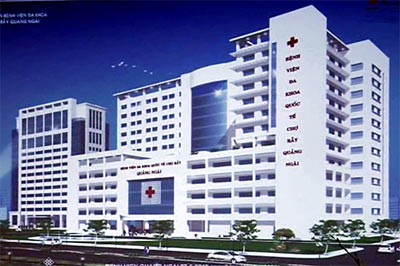 An artist' impression of Cho Ray-Quang Ngai International Genearl Hospital