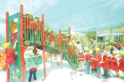 Khu vui chơi thiếu nhi đặt tại Khu Du lịch nghỉ dưỡng Forever Green Resort.