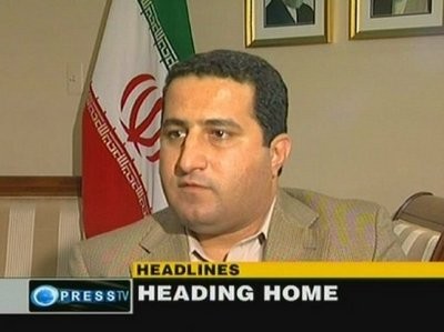 An image grab taken from a video broadcast by Iran's state-run English-language Press TV shows Iranian Shahram Amiri giving an interview. Amiri, who claimed he was abducted by US spies last year, denied on Thursday that he was a nuclear scientist, but claimed he was interrogated by Israelis during his captivity