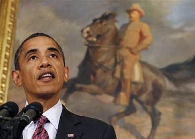 U.S. President Barack Obama makes a statement about the economy in the Roosevelt Room of the White House in Washington July 23, 2010. (AFP Photo)