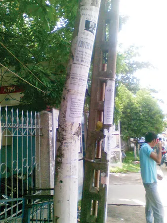 Trụ điện “ẹo” ngang