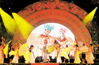 Chương trình "Trường ca đỏ" tổ chức tại Bình Phước. Ảnh: Việt Dũng