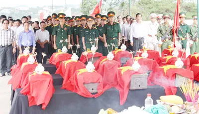 Đắc Nông: Truy điệu và an táng 45 hài cốt liệt sỹ hy sinh trong trận đánh đồn Bu Prăng