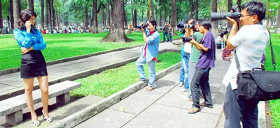 Chụp ảnh cuối tuần.