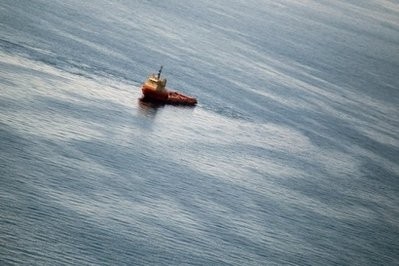 A ship is seen close to the site of the BP Deepwater Horizon oil spill zone in the Gulf of Mexico off the coast of Louisiana. AFP