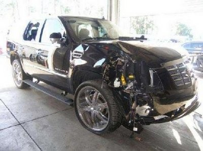 (AFP file) This picture released by the Florida Highway Patrol (FHP) shows the vehicle belonging to golfer Tiger Woods.