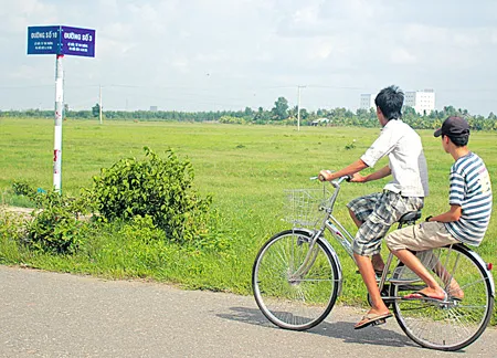 Rất nhiều KCN ở ĐBSCL chỉ là những bãi cỏ hoang như thế này. Ảnh: HUY PHONG