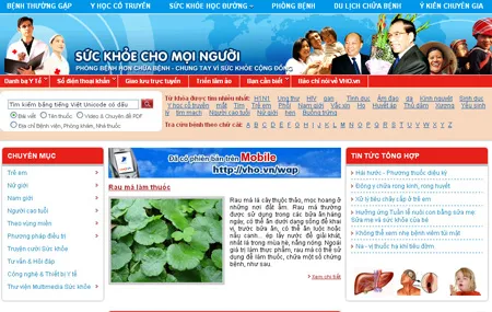 Ra mắt cổng thông tin vì sức khỏe cộng đồng (www.vho.vn)