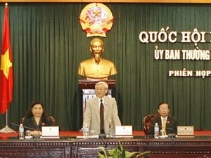 National Assembly Chairman Nguyen Phu Trong (C) - Vietnam News Agency photo