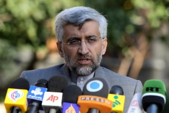 Iran's top nuclear negotiator Saeed Jalili speaks during a press conference in Tehran on December 4, 2010. AFP