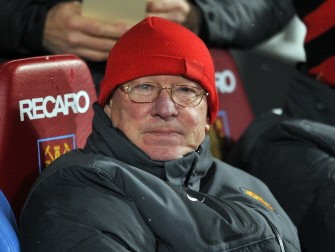 Sir Alex Ferguson looks on before their quarter final League Cup football match against West Ham at Upton Park, London, England, on November 30, 2010. AFP