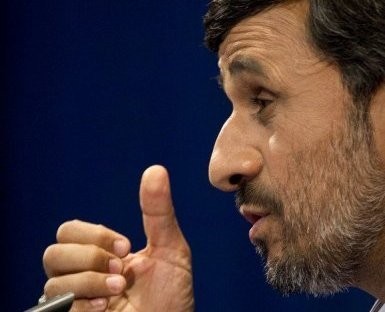 Iranian President Mahmoud Ahmadinejad speaks during a press conference in Tehran