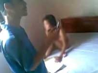 A snapshot from an online clip filming Quang Ninh's police's prostitution raid which has provoked public's protests and experts' concerns.