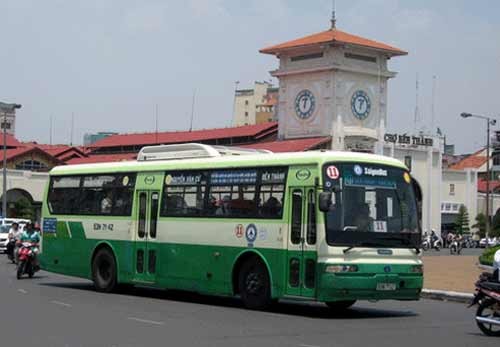 Bus fare will increase by VND1,000 from the first day of January 2011.