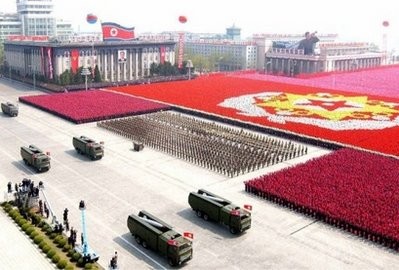 This file photo released by Korean Central News Agency shows a missile unit of Korean People's Army (KPA) march during a military parade at the Kim Il Sung square in Pyongyang.