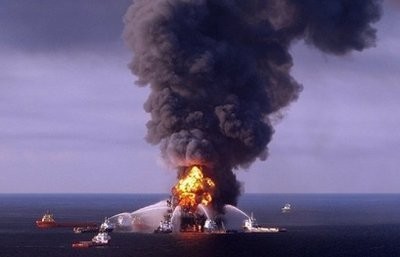 AFP file - A photo taken in April 2010 shows fire boat crews battling the blazing remnants of the BP operated off shore oil rig Deepwater Horizon in the Gulf of Mexico.