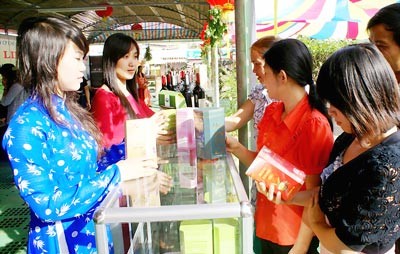 Visitors at the Lam Dong Tea Festival 2010.
